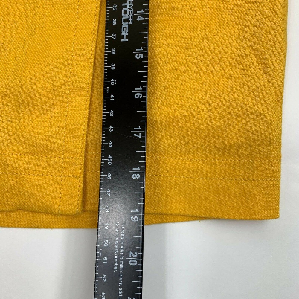 Ann Taylor Skirt Size 4 Faux Wrap Yellow Linen - Picture 9 of 11